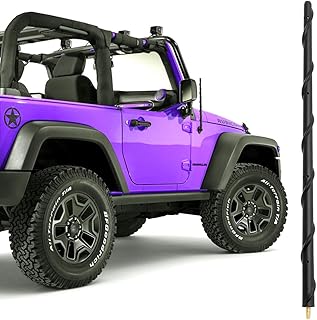 16 Inch Antenna for Jeep Wrangler Gladiator JK JT Rubicon Sahara Unlimited Sport 4xe Willys Mojave 2007-2023, Jeep Wrangler Antenna Replacement, Upgrade Car AM FM Jeep Accessories