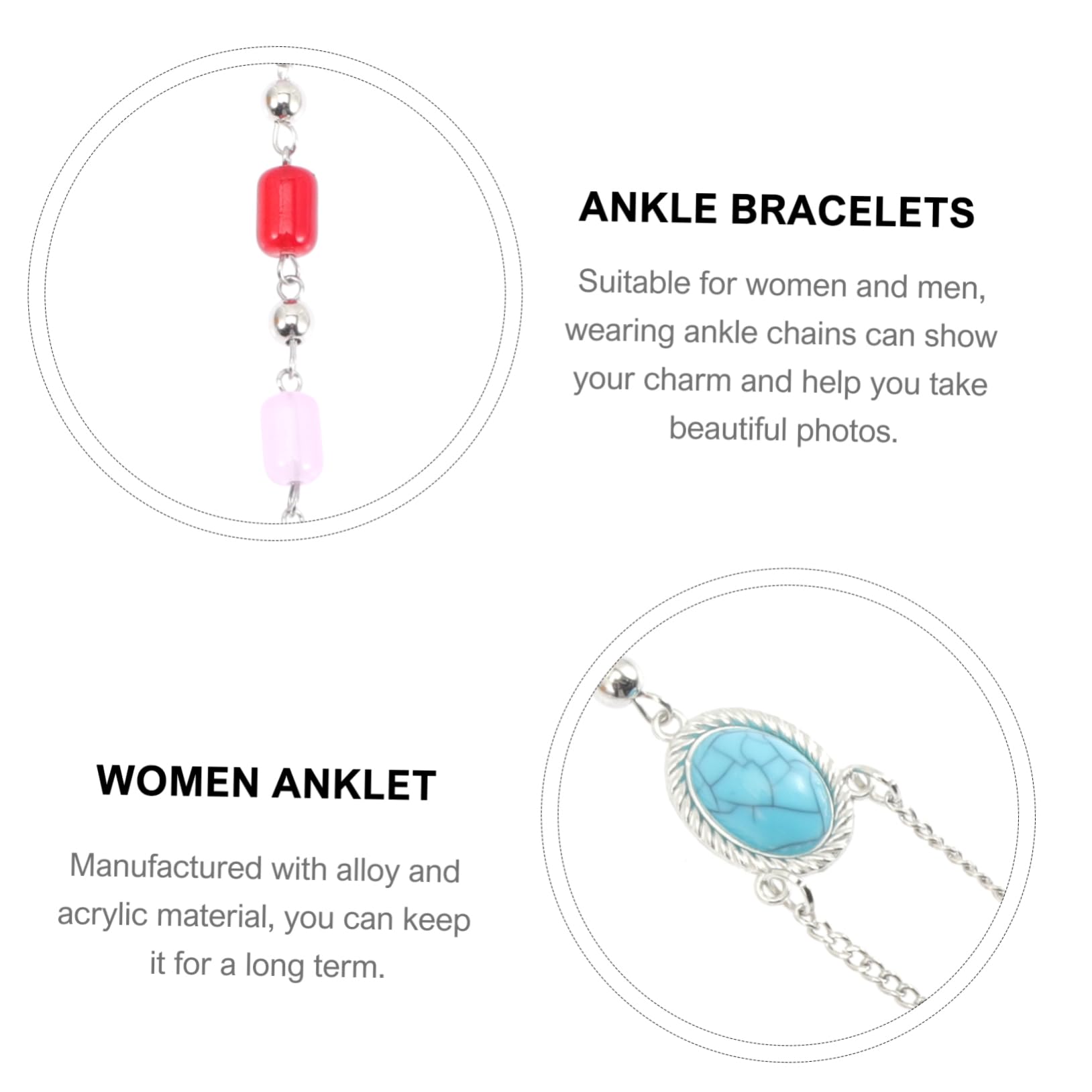 BESPORTBLE Tobillera Con Cuentas Para Mujer Tobilleras Para Mujer Joyería Para El Tobillo Tobilleras De Verano Tobillera Con Cuentas Tobillera De Verano Tobillera Con Cuentas Pulseras