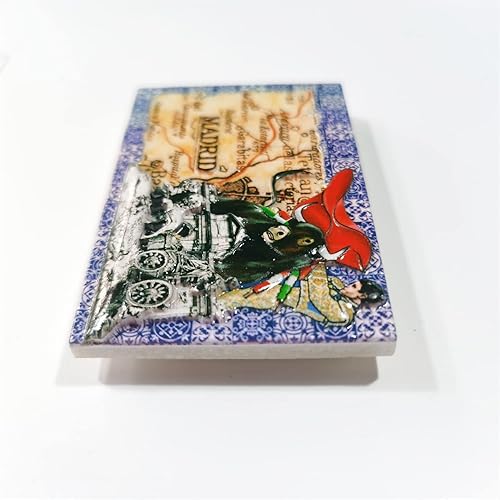 Miniatura 5 de Imán de nevera 3D Madrid España, regalo de recuerdo, resina hecha a mano, imán de nevera Madrid, colección de decoración para el hogar y la cocina