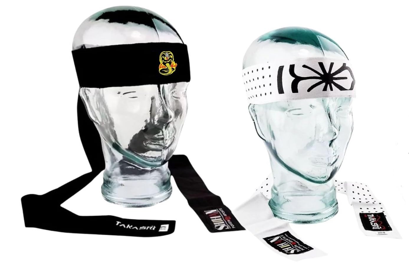 SHIHAN 1 Pair Headband set SNAKE COBRA KAIS & OKINAWAN FLOWER 200cm Hachimaki Japanese Headband - Fancy Dress Party Halloween