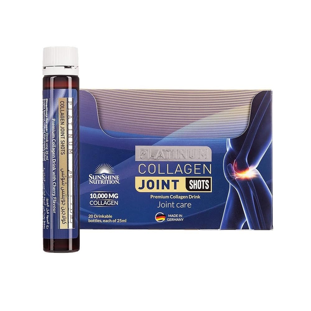 Platinum Collagen Joint Shot (20 Bottles X 25 Ml Each) | Premium Collagen Drink For Joint Care | Cherry Flavor