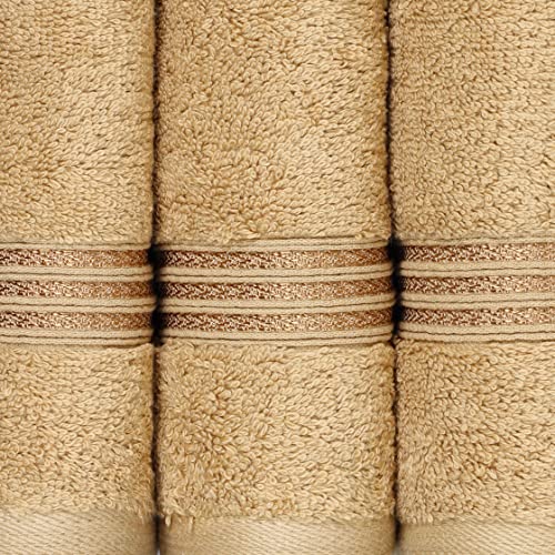Superior Classic Ultra-Soft Absorbent 4-Piece Egyptian Cotton Bath Towel Set, 30" X 54" Toast, 4 Pieces #TOP2