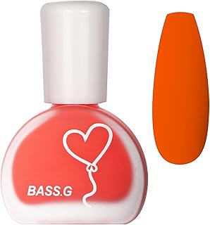 Neon Orange Nail Polish - Super Shine Nail Polish - Matte Nail Polish - Orange Natural Nail Polish - Summer Nail Polish 7 Days Lasting Nail Varnish No Need Cure/Baking Nail Polish for Girls