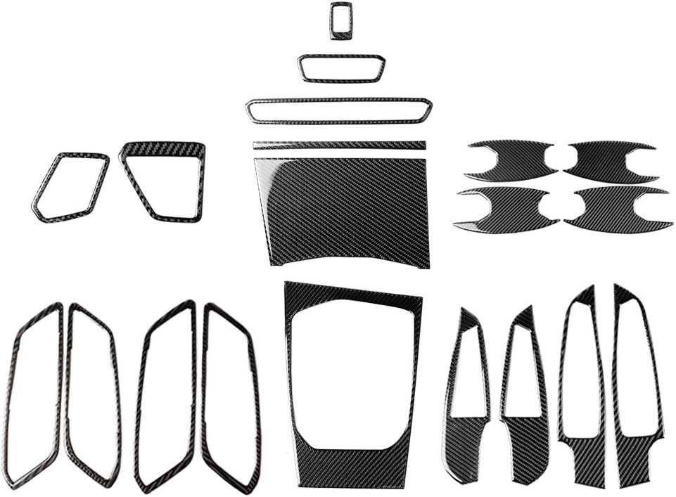 for BMW 3 Series G20 2019 2020 Black Real Soft Carbon Fiber Full car Interior Set 21 Pieces Sticker Decorative Cover car Interior Accessories