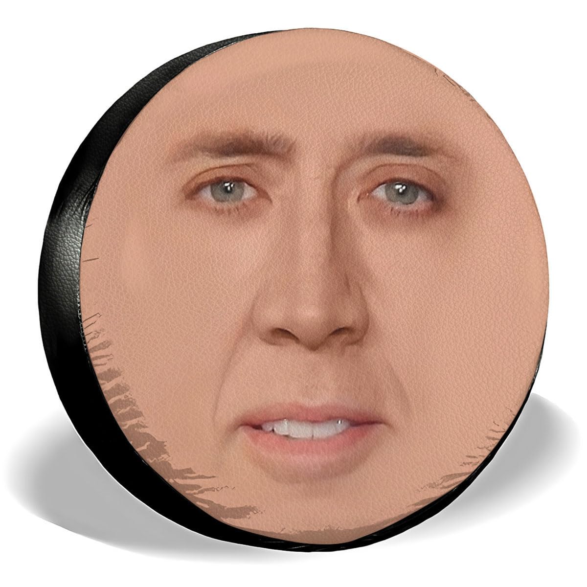 GENANY Surreal Face Spare Tire Cover, Waterproof PVC RV Trailer Camper Wheel Protector, Size 17 Fits 31-33 Inch