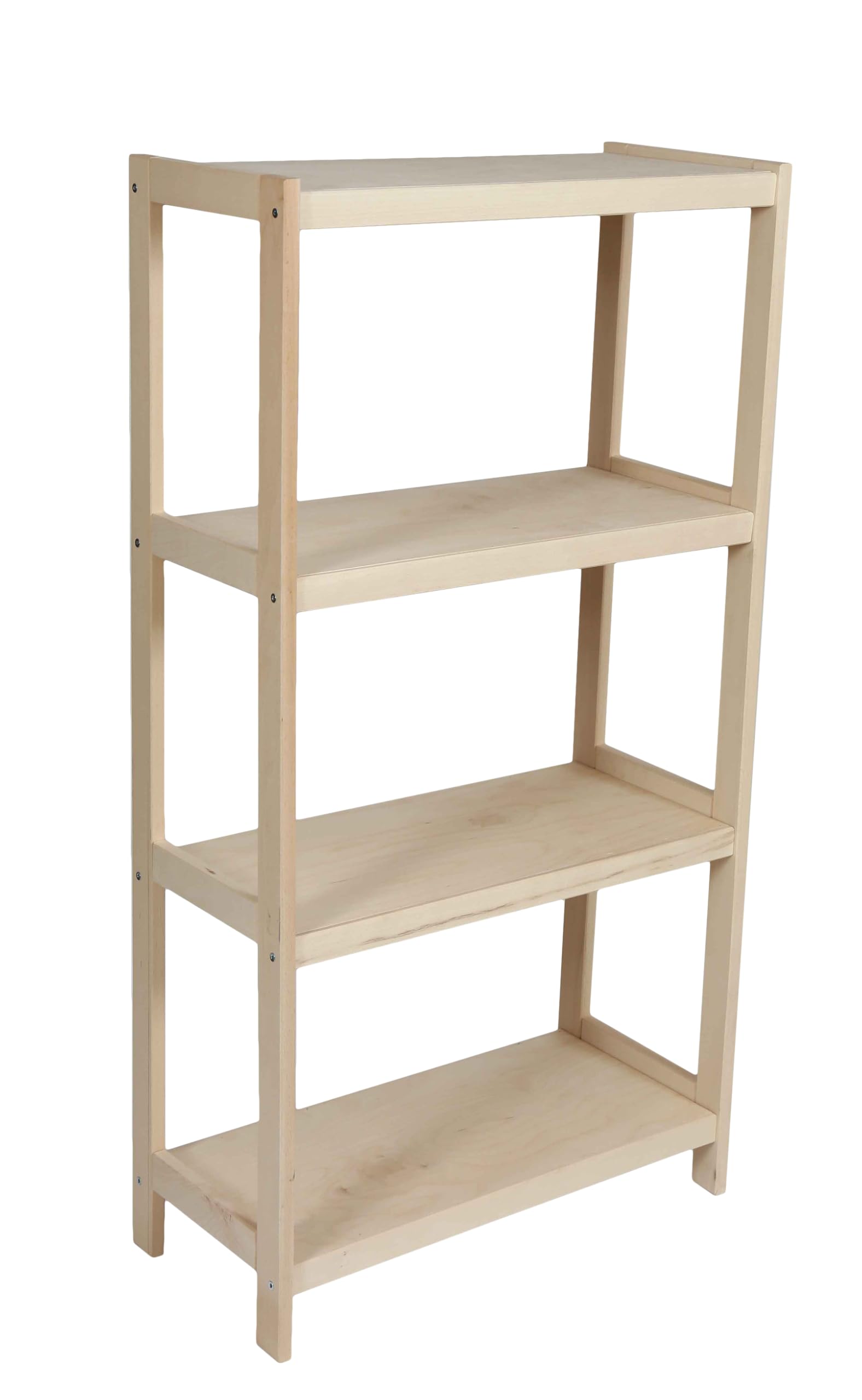 Estantería para cargas pesadas de madera de haya maciza, 93 x 70 x 33 cm (alto x ancho x profundidad), 3 estantes, hasta 60 kg por estante, extra estable, estantería de taller