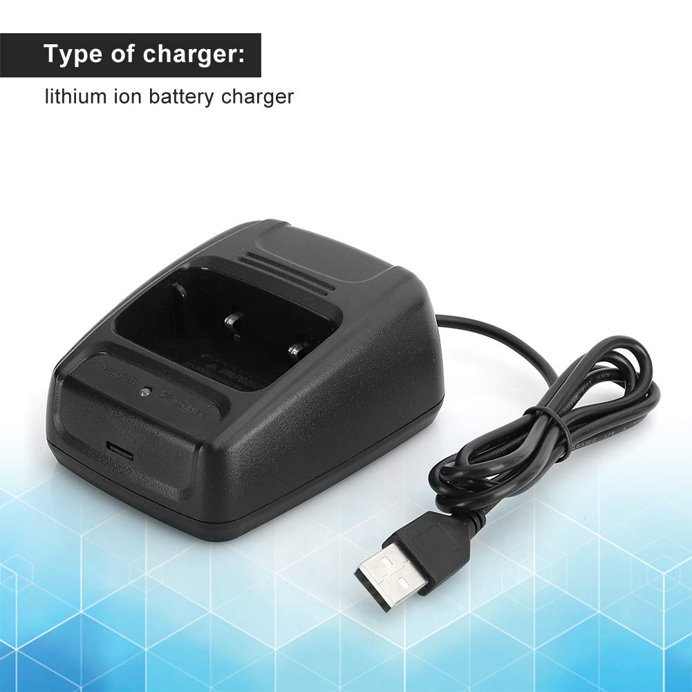 ASHATA Base de 2 Pièces pour BF666S / BF777S / BF888S / H777 / R888splus, Chargeur de Batterie USB avec Indicateur de