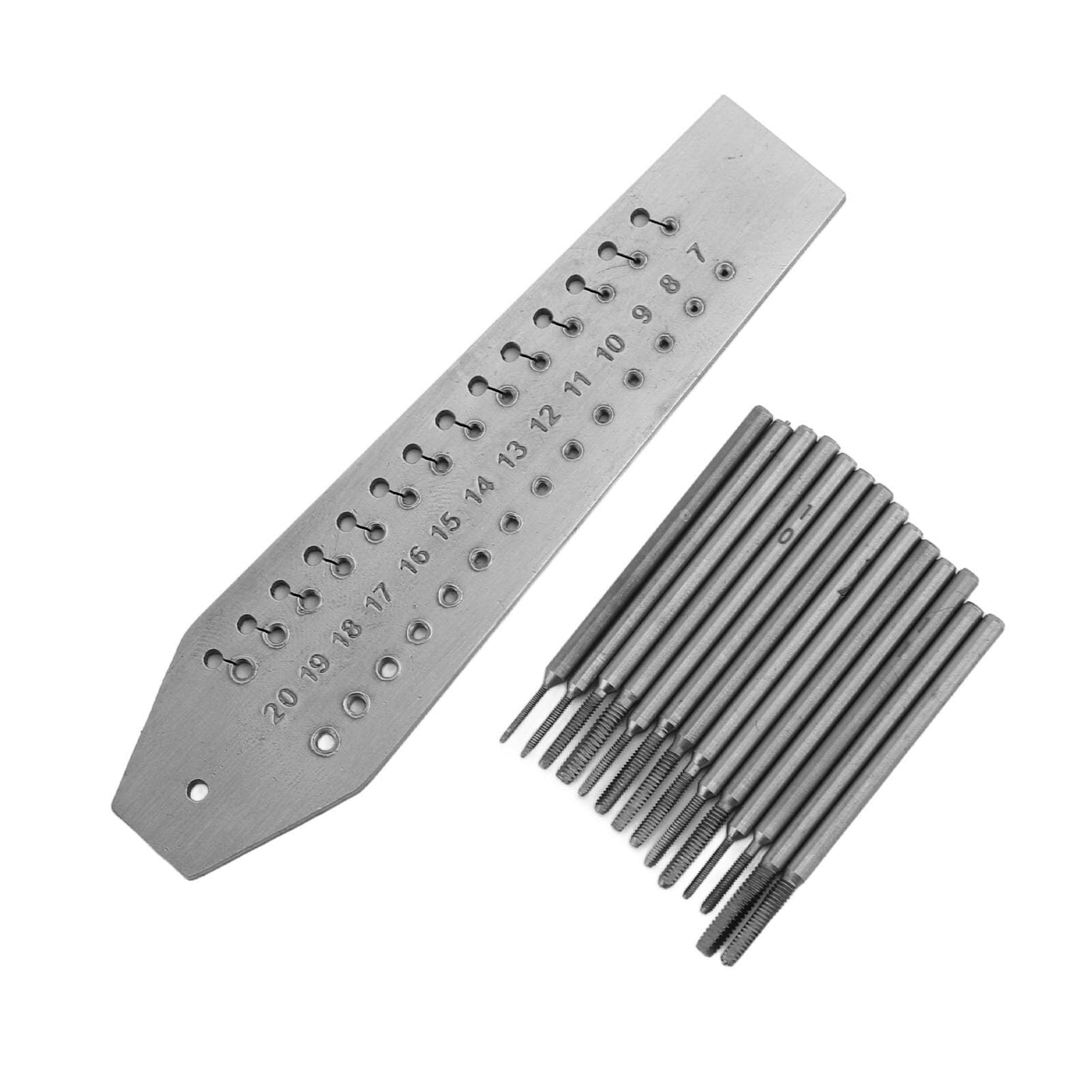 kit riparazione orologi Set Di Maschi E Filiere In Miniatura Da 14 Pezzi Per La Creazione Gioielli Riparazione Orologi, 0,7 Mm - 2, Struttura In Metallo Premium attrezzi orologiaio