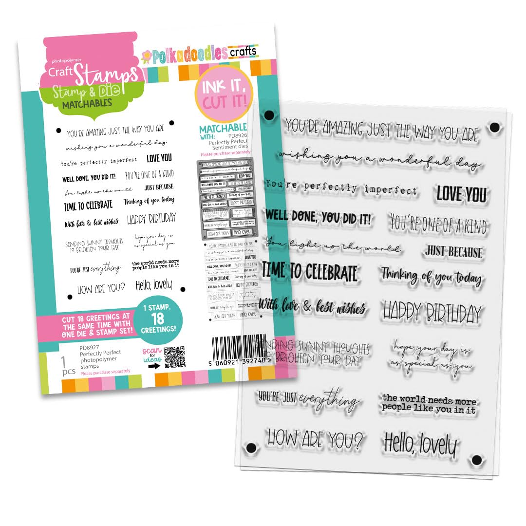 Polkadoodles Strip Outline Dies - for Perfectly Perfect Clear Stamps - Card Making, Craft, Scrapbooking, Mixed Media, PD8926