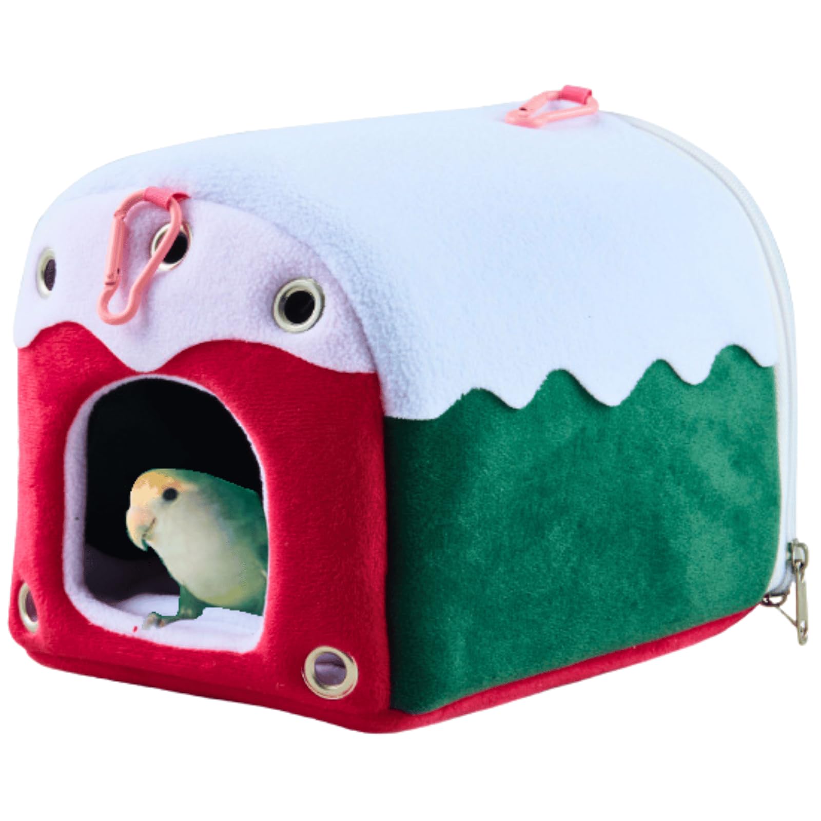 Large Winter Warm Bird Nest House Hanging Hammock Plush Parrot Nest Snuggle Shed Hut Velvet Sleeping Bed for Parrot Parakeet Cockatiels Budgies