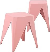 Vista 11 de InterSpaceLiving Zuho Taburete multiusos (2, naranja brillante)