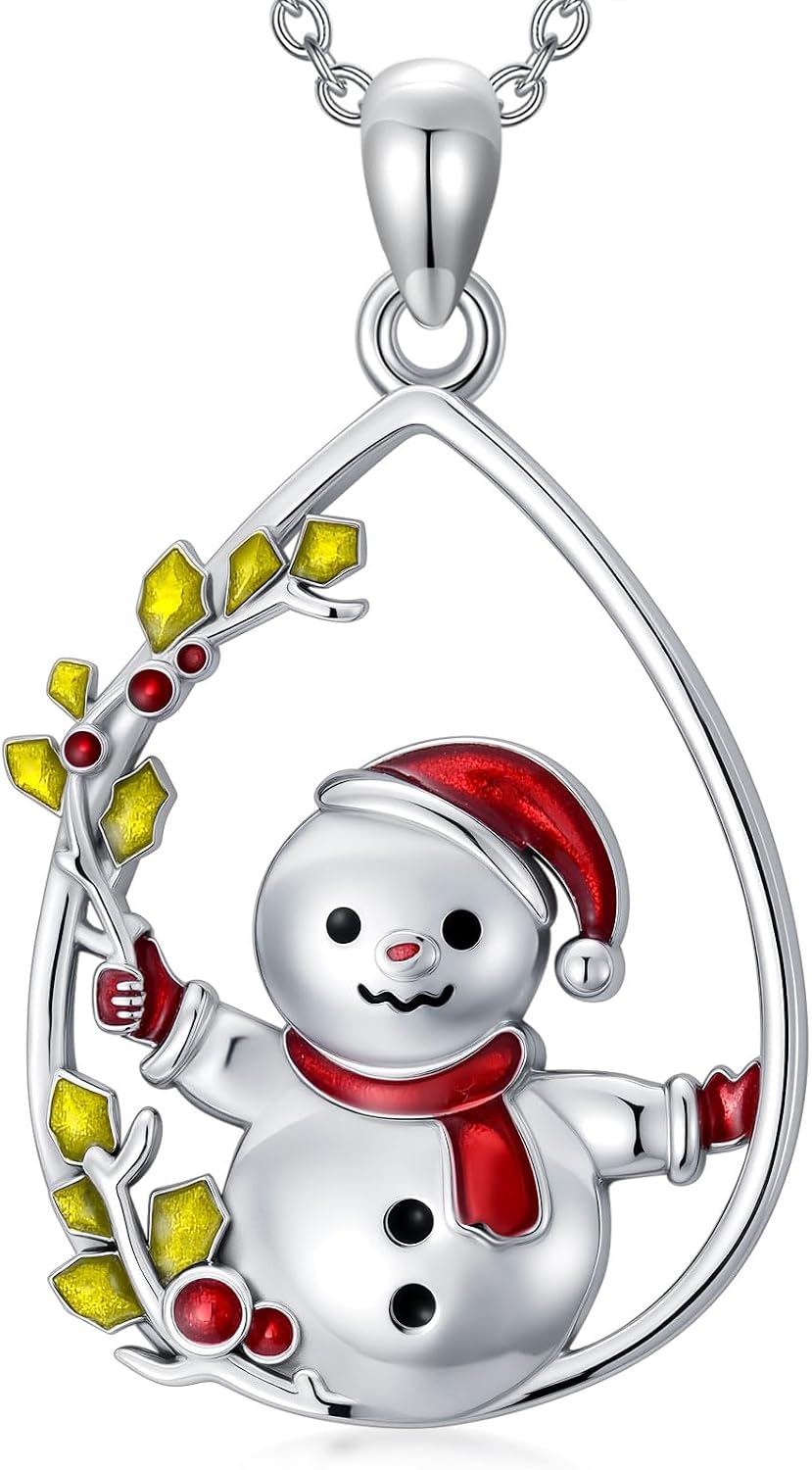 Animal Necklace for Women 925 Sterling Silver Horse/Duck/Polar Bear/Penguin/Snowman/Bee/Hummingbird/Unicorn Pendant Necklace Jewelry Gifts for Animal Lover