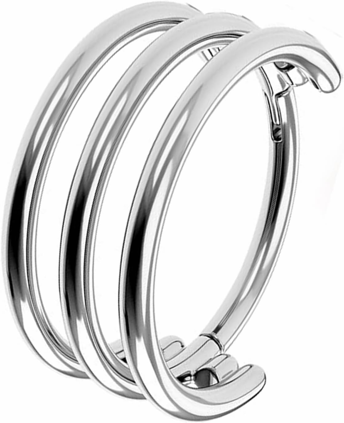 Yrogcu 16G Single/Double/Triple Hoop Titanium Seamless-Hinged-Piercing Segment-Clicker Nose-Ring-Hoop : Inner Diameter 8mm 10mm Cartilage Earring for Women and Men