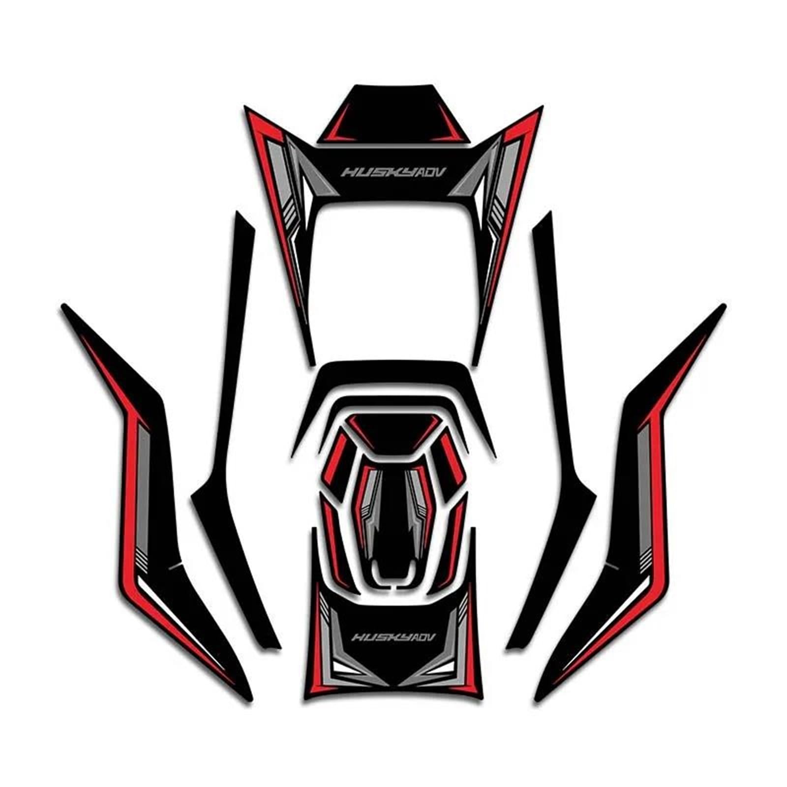 Paraserbatoio Adesivo Per Moto, Protezione Laterale Per Serbatoio Carburante Per SYM HUSKY ADV 300, Adesivi Per Protezione Serbatoio Carburante. Tank Pad Adesivo(Colore 1)