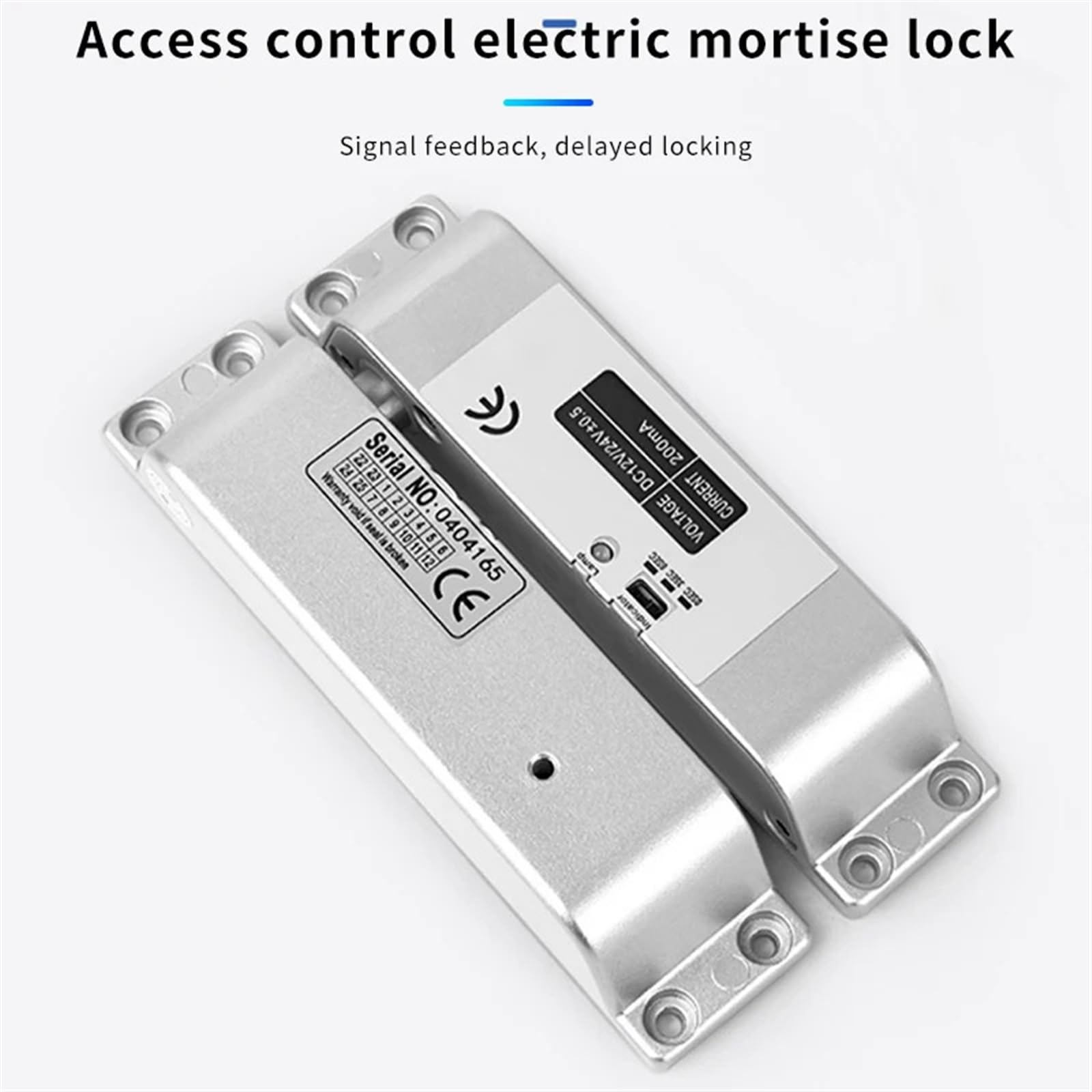 Pestillo eléctrico expuesto de 12V o 24V, puerta madera, hierro, cortafuegos, ajuste retardo, Control acceso, Cerradura para Seguridad Eléctrica