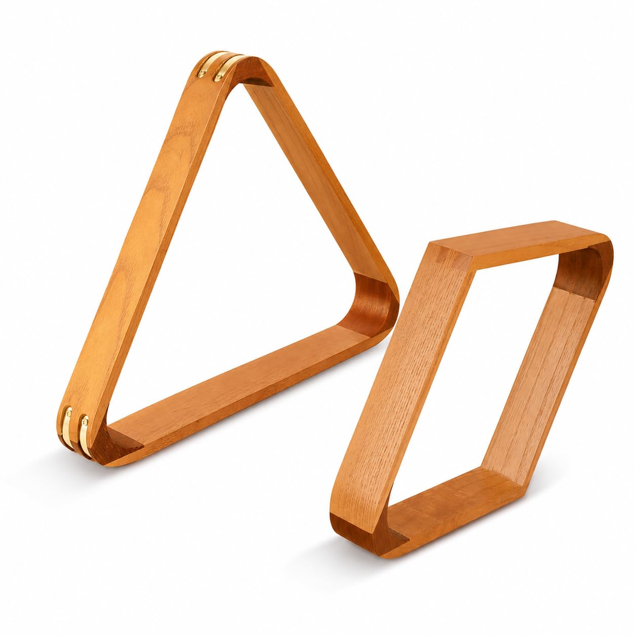 HMQQ Rastrelliera triangolare o diamantata in legno massello per palline da biliardo da 5,35 cm