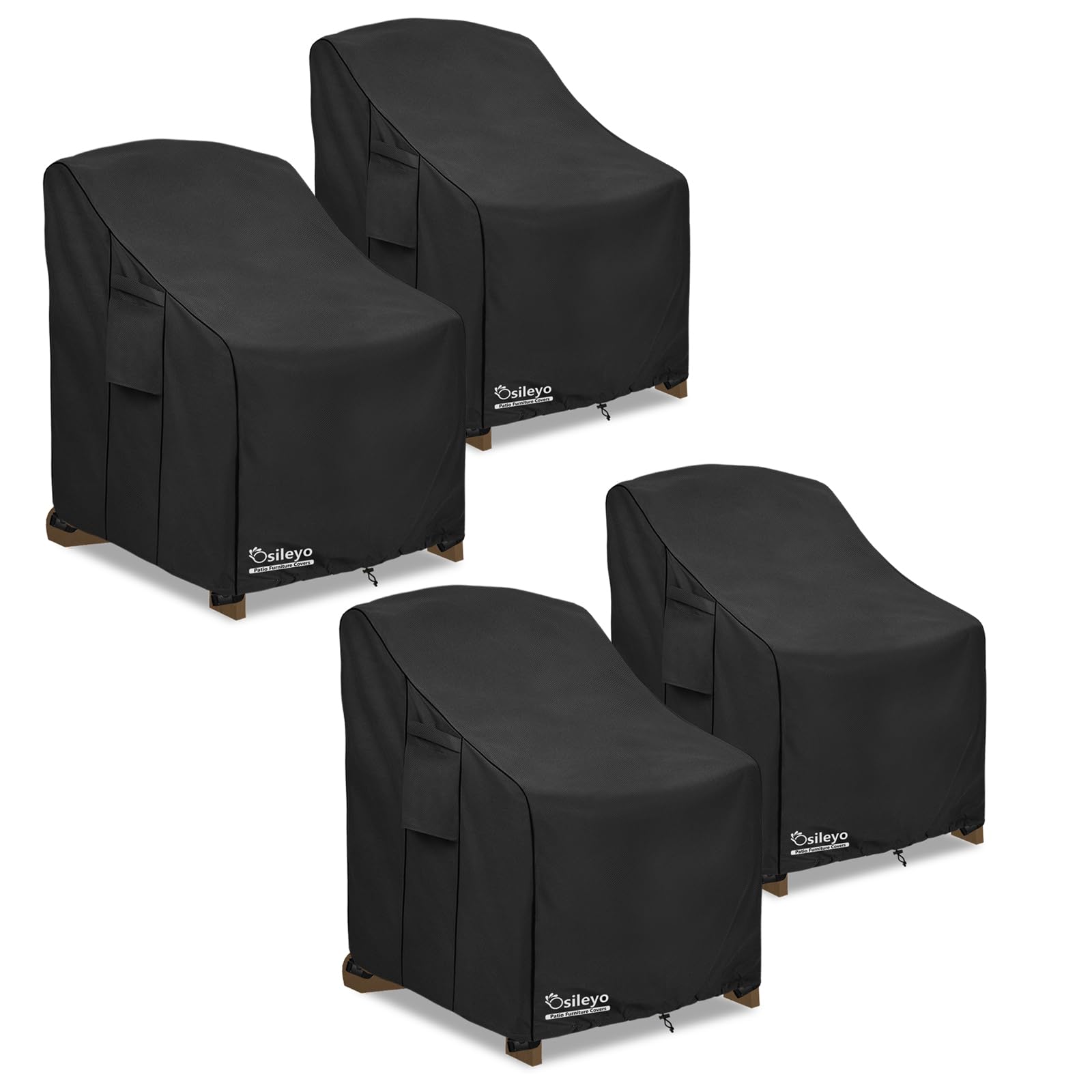 Photo 1 of Osileyo Patio Chair Cover 30W x 34D x 36H inches,Waterproof Heavy Duty Outdoor Furniture Covers for Patio Adirondack Chair 4 Pack?Black?
