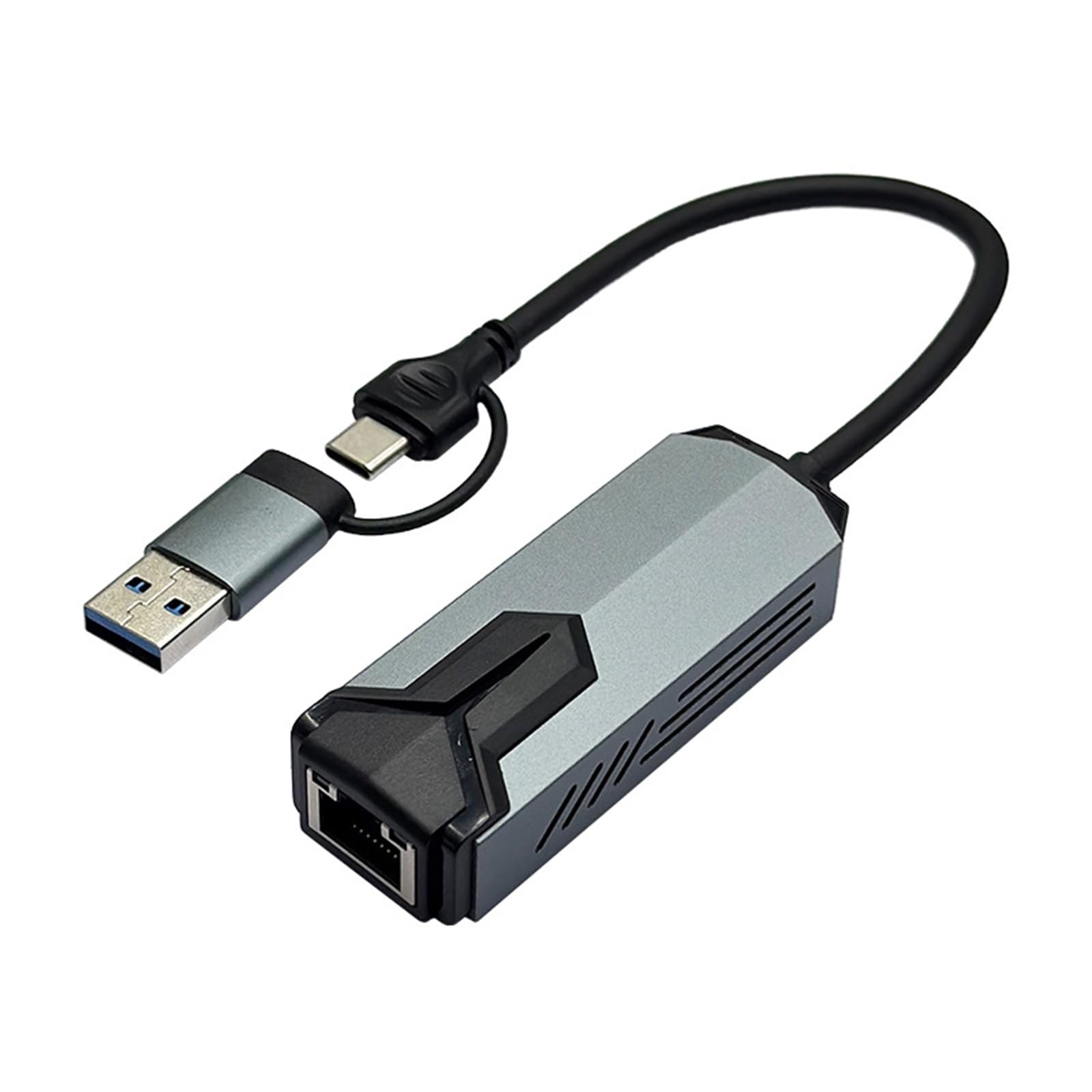 Adattatore Ethernet da USB C a RJ45 10Gbps alloggiamento in alluminio dissipazione del calore Design Plug & Play per laptop/tablet/telefono USB tipo C Gigabit Ethernet Adapter