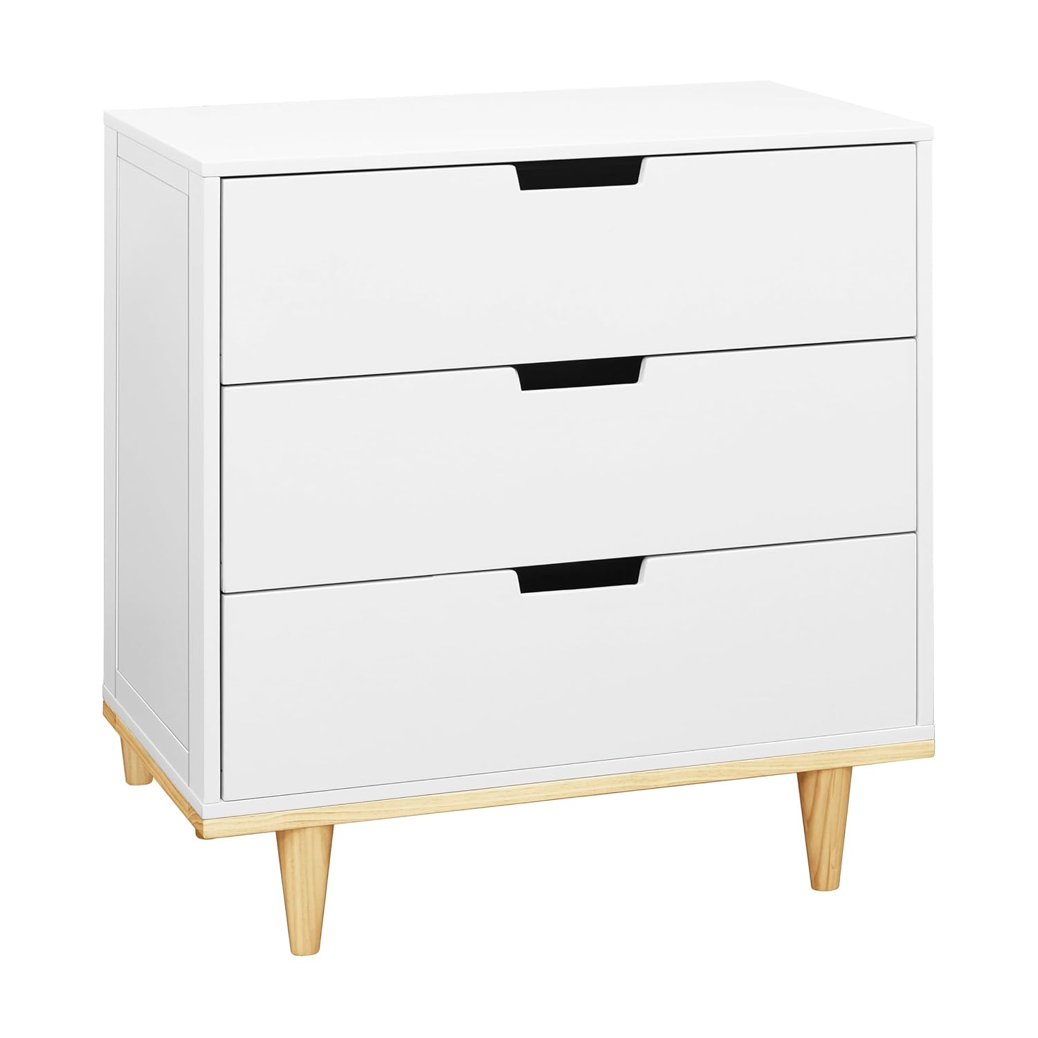 DaVinci Marley 3-Drawer Dresser, White and Natural