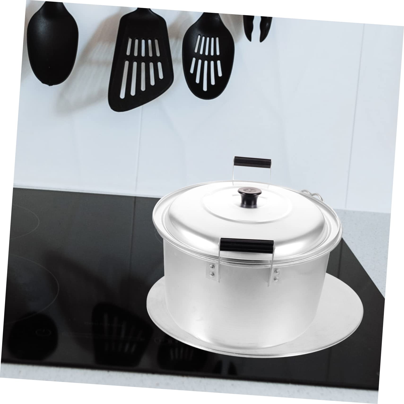 LABRIMP Adaptador de Calor Cocina de Acero Inoxidable para Placa No Difusor Calienta Magnéticas para Cocinas Eléctricas Ollas | Mango Integrado, para Utensilios No Magnéticos, Uso en Cocinas de Gas y Eléctricas
