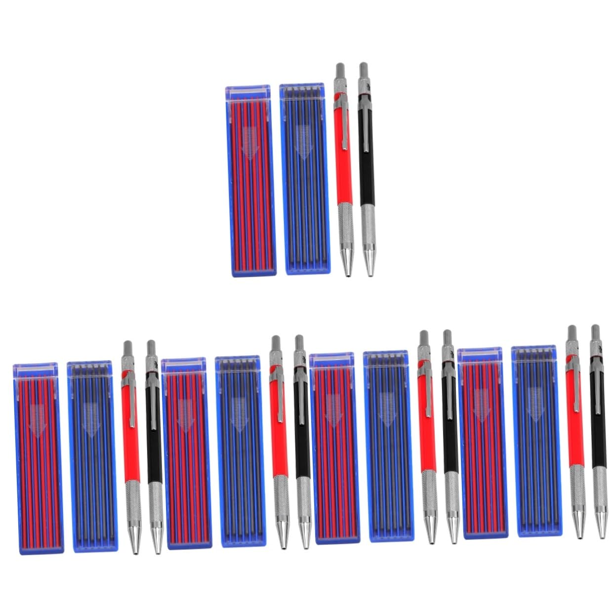NUOBESTY 5 Set Carpenteria Penna Di Marcatura Matite Di Falegname Matita Meccanica Penne Rosse Studenti Penna Di Scrittura Conveniente Matite Forniture Di Ingegneria Matita Per