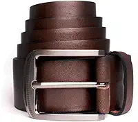 Cinto de Couro Masculino Fivela Níquel Escovado 4cm Premium