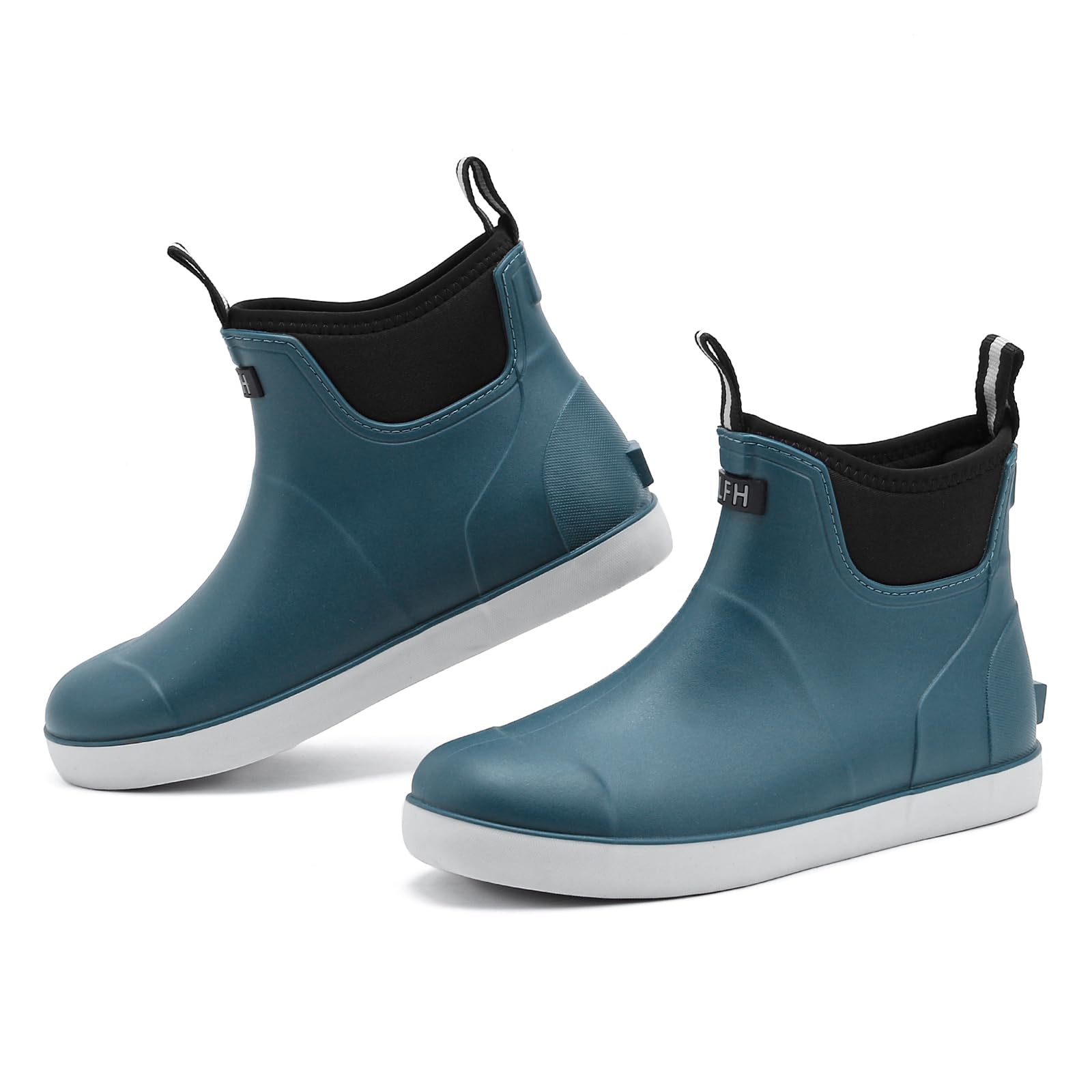 Rumkok Stivali Gomma Uomo, Stivali Da Pesca, Stivaletti Antinfortunistica Uomo, Da Esterno Antiscivolo Da Pioggia Shorty Boots, Comode Leggere Scarpe Da Giardino