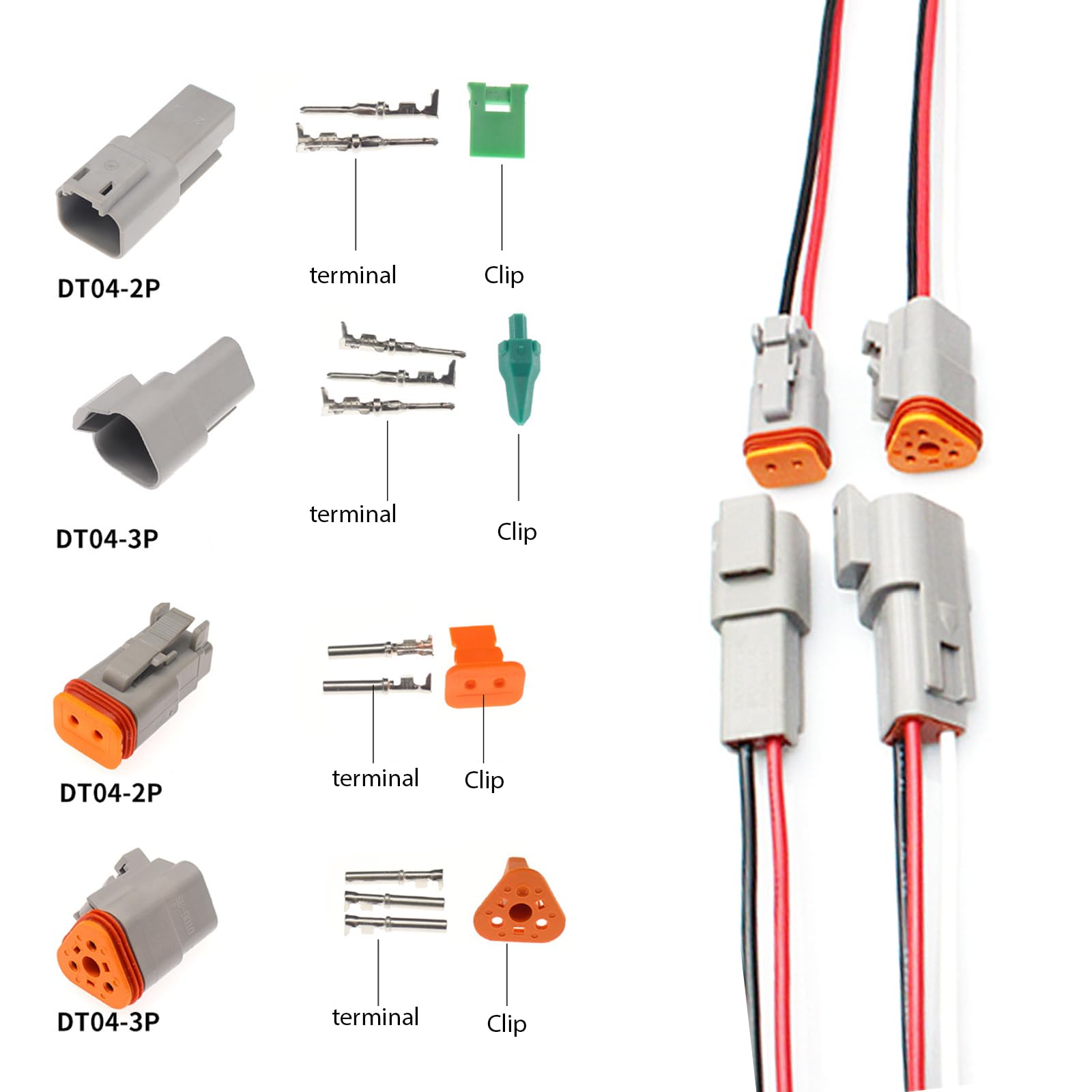 140 pezzi spina tedesca per auto: TOATELU 2/3/4/6 poli, connettore elettrico impermeabile per auto, moto, camion, barche