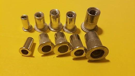 Kit de 150 tuercas de remache de aluminio SAE imperial miniatura 2