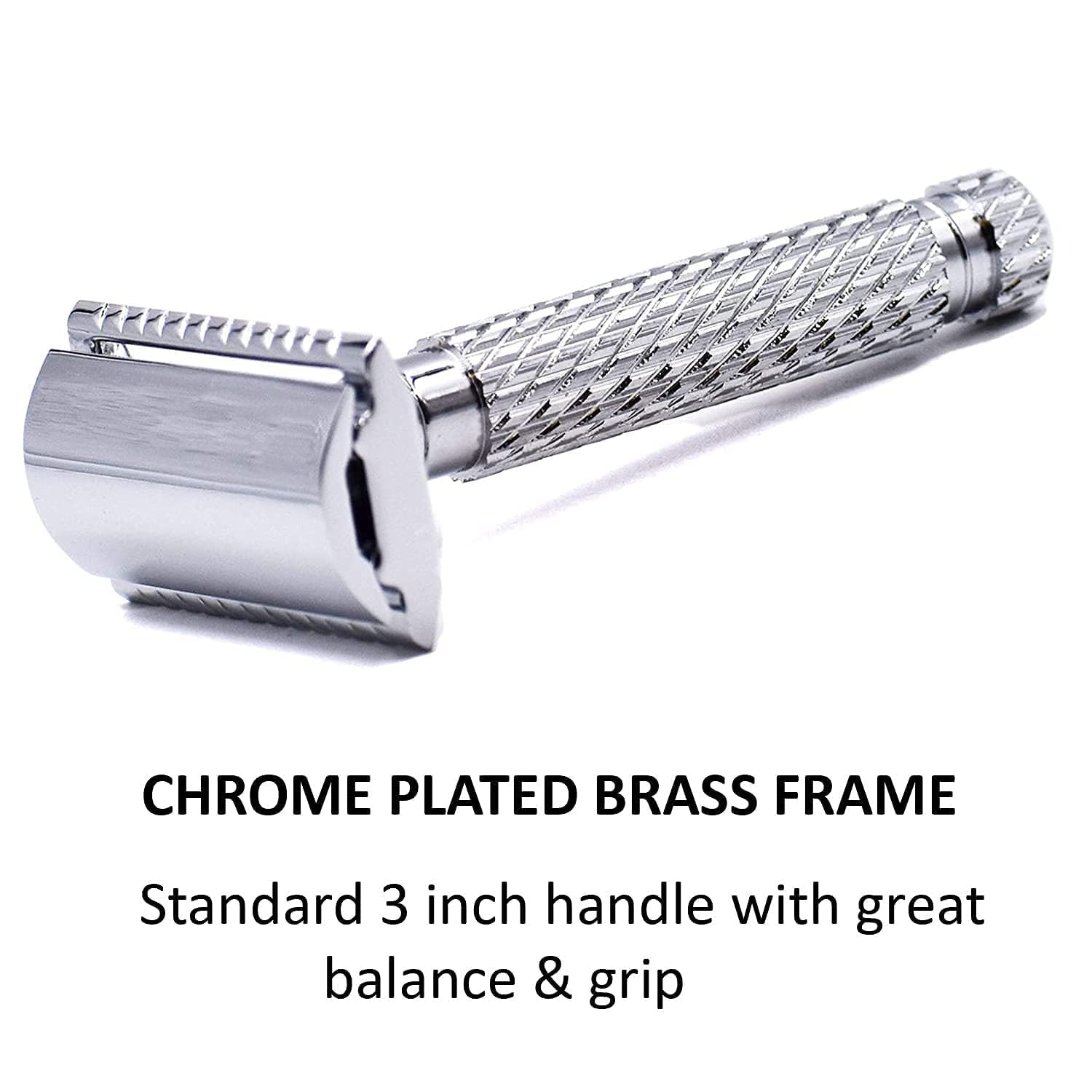 Parker 94R Hefty Safety Razor with Chrome Brass Handle and 5 Blades