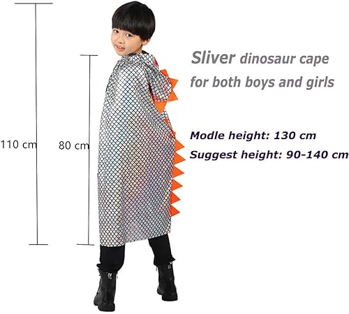 Miniatura 2 de HKSICHENGKEJI Capa de dinosaurio con capucha de dragón, disfraz de Halloween, disfraz de capa elegante, regalo de cumpleaños, recuerdo de fiesta