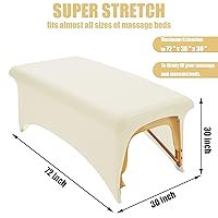Vista 5 de Funda de cama elástica para cama de extensión de pestañas, juego de sábanas protectoras de tratamiento de spa para decoración de cama de pestañas