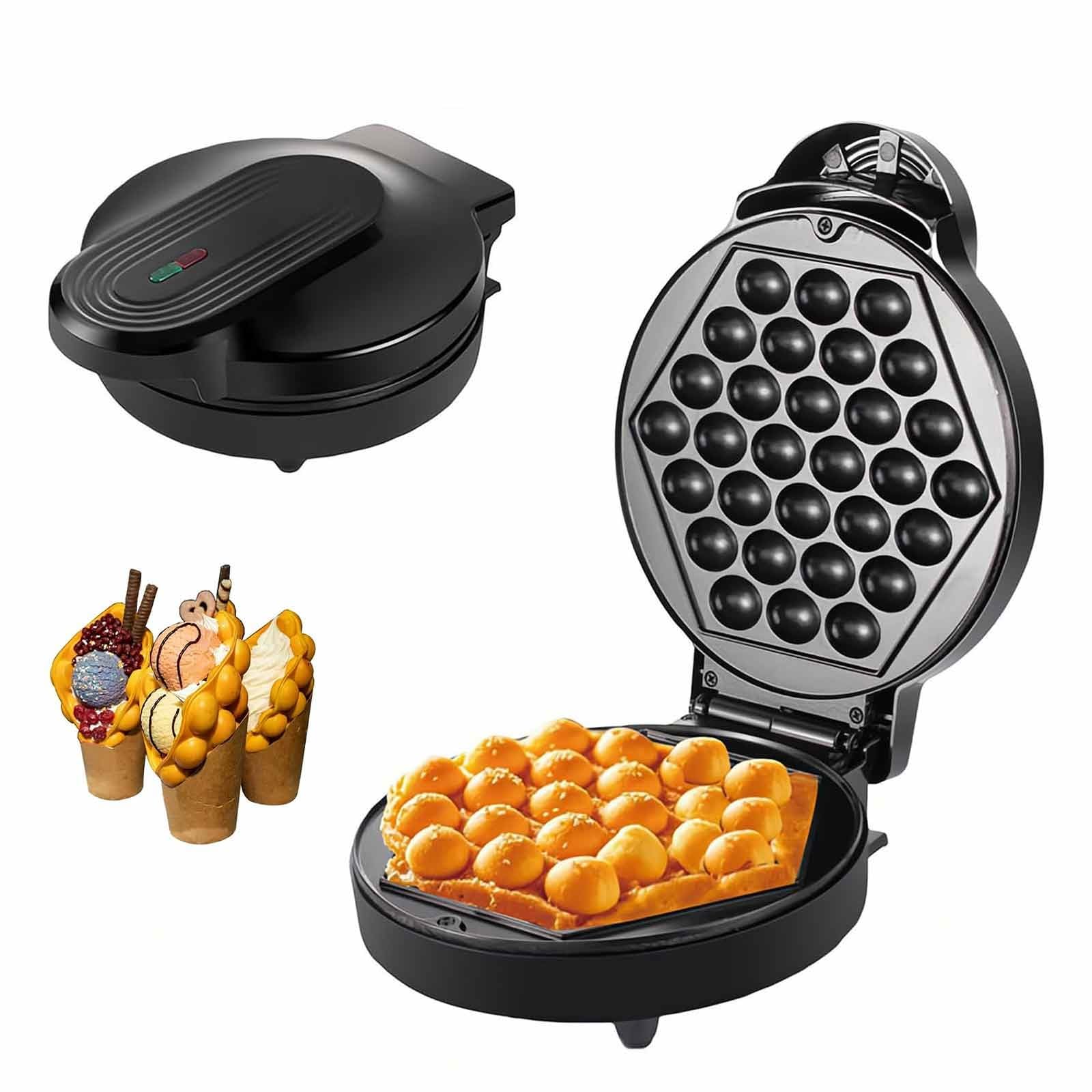 Gofrownica Do Gofrów Bąbelkowych O Mocy 1000 W W Stylu Hongkongu