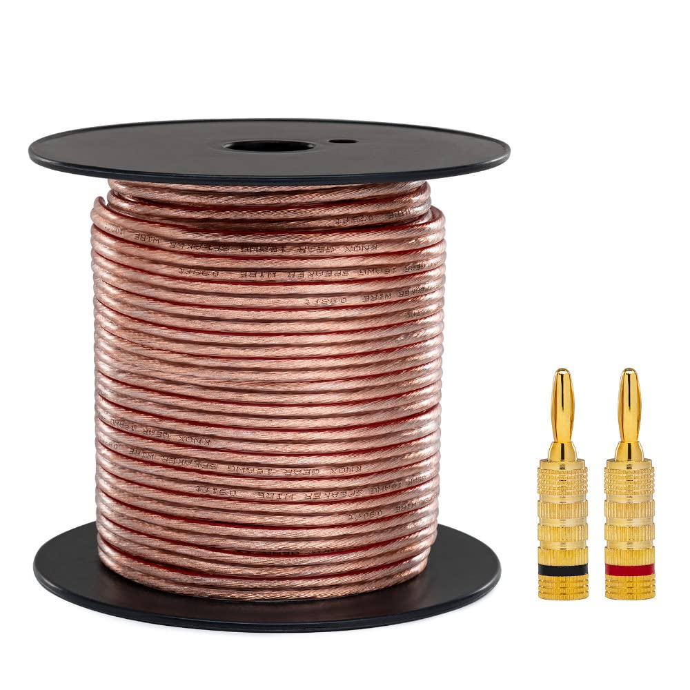 Sony SSCS5 Système de haut-parleurs d'étagère à 3 voies et 3 haut-parleurs (noir) avec câble de haut-parleur 16 AWG de 30,5 m