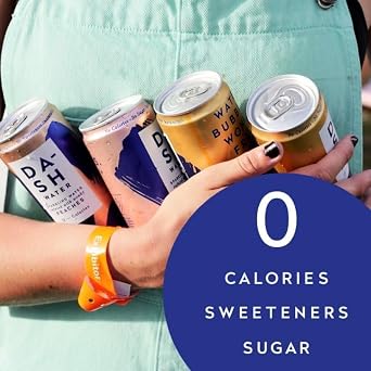 DASH Water Mixed Pack x 16 – Flavoured Sparkling Spring Water – Raspberry, Lime, Grapefruit, Peach – Infused with Wonky Fruit (16 x 330ml cans)