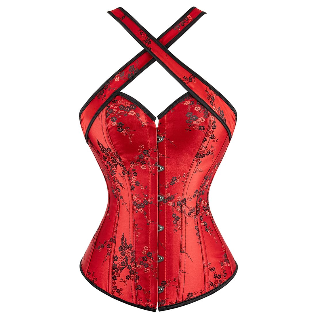 frawirshau Corset Tops For Women Renaissance Corset Plus Size Floral Corset With Straps
