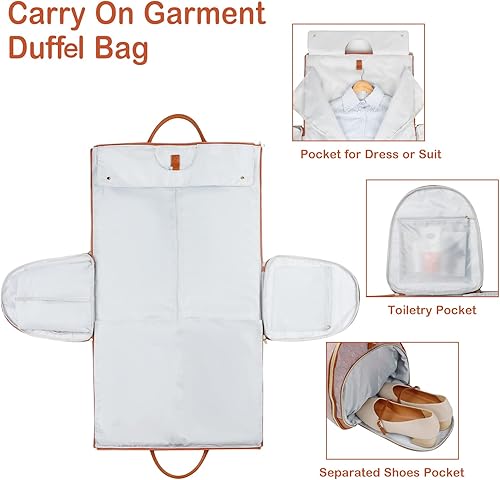 Miniatura 3 de Bolsa de ropa para viajes, bolsa de ropa, 3 en 1 para colgar maleta, bolsa de viaje de fin de semana, Rosado, Viajes