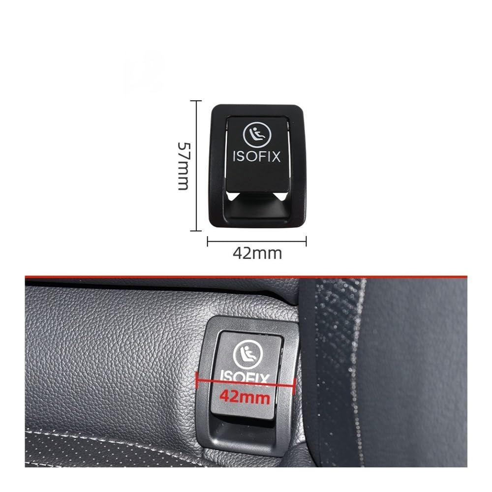 Passend for Mercedes W206, Sicherheitsabdeckung for den hinteren Kindersitz mit ISOFIX-Schalter, Passend for die Abdeckung des Autositzes mit ISOFIX-Schalter for die Benz C-Klasse C200 C260