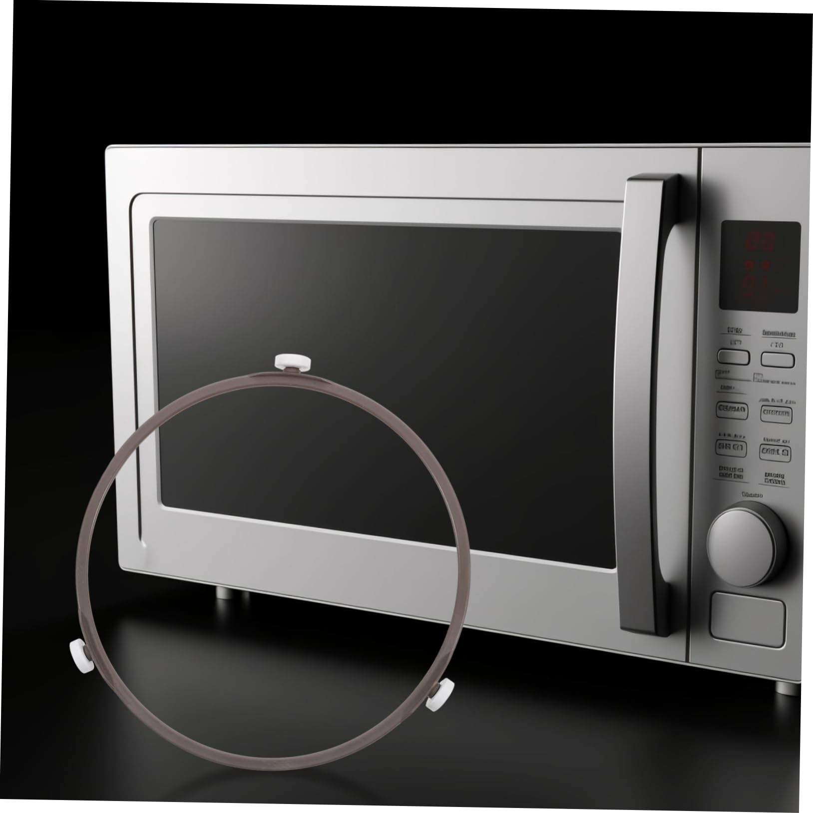 FELTECHELECTR 2pcs Microwave Oven Rack Turntable Holder Plastic for Wheels Base Plate Bracket for Rotating Tray Efficient Microwave Accessory