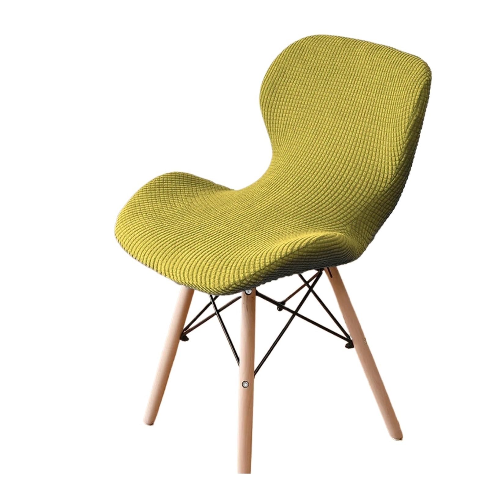 SHBHWS Jacquard Adjustable Shell Chair Cover Dining Room Round Back Streach Home Elastic Luxury Hotel Banquet Stool for Hotel, Banquet(Green)