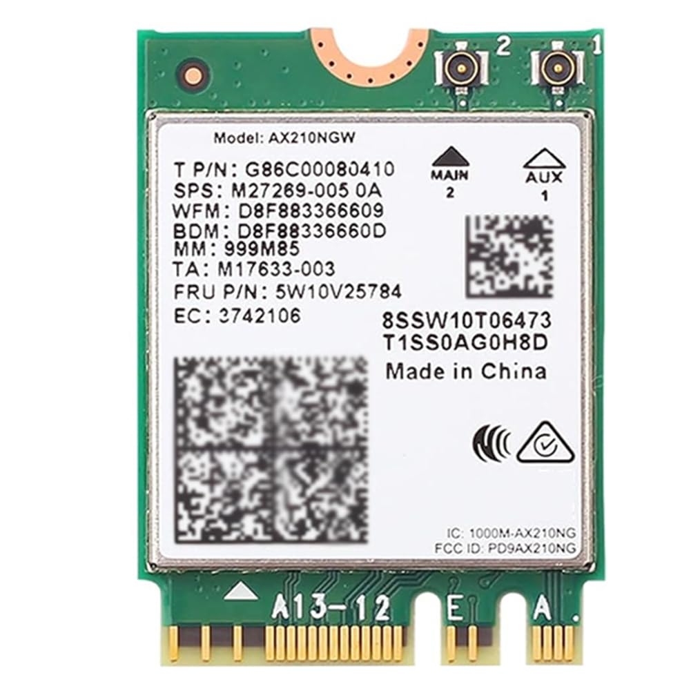 Scheda Wireless WiFi 6E AX210 NGW NGFF M2 Modulo WiFi 6E per Laptop Bluetooth 5.3 per PC Portatili per 10 11