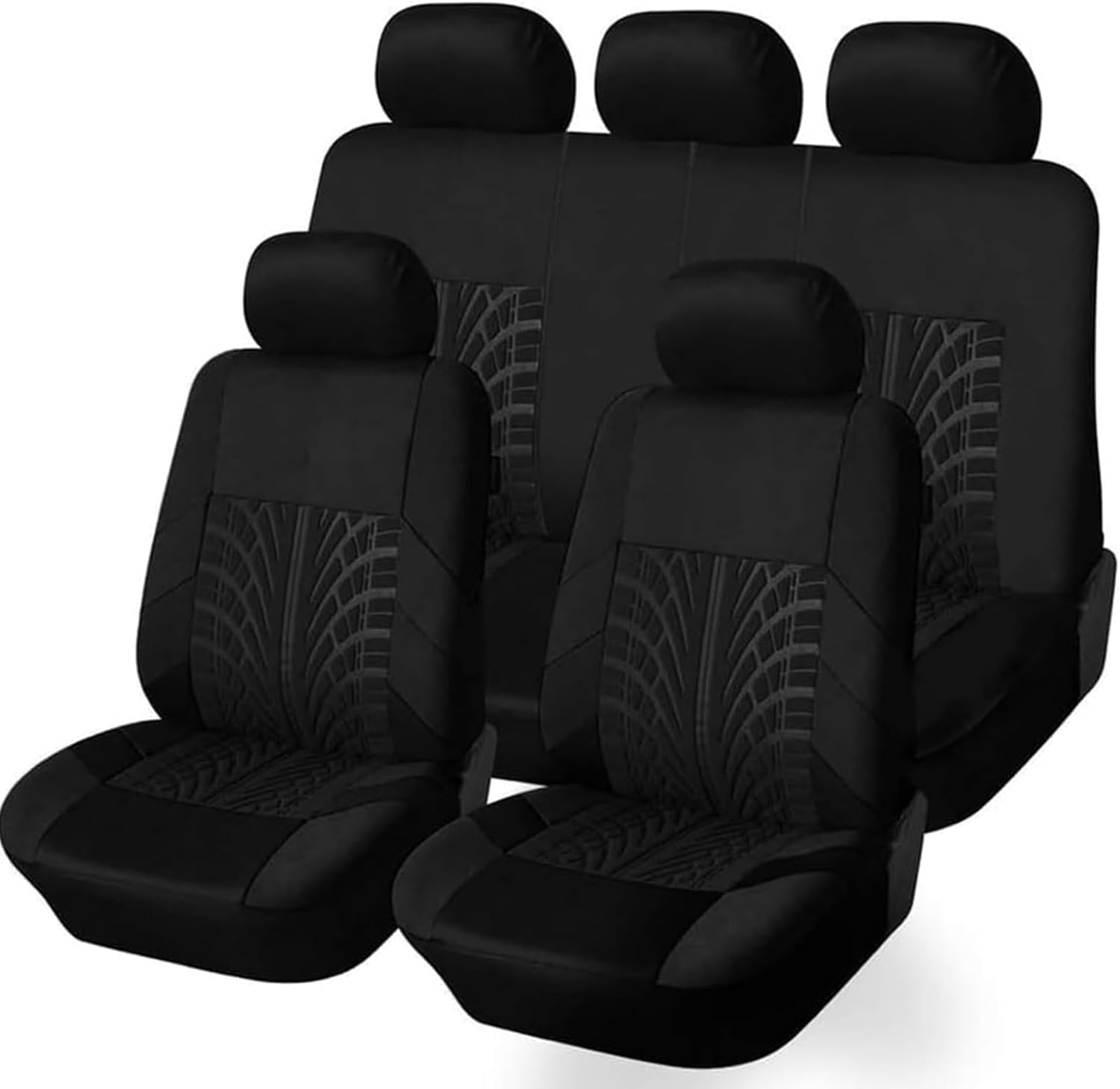 Housses de siège Volvo S80 1998-2003 noires pour intérieur 5 places