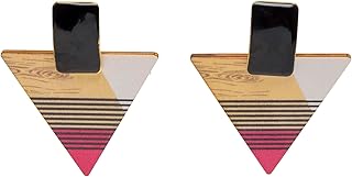 TRIANGLE POP Pendientes geométricos modernos Triángulo colorido con toques de negro Handmade por Annmar ¡Exprésate con estilo, alegría y un toque pop único!