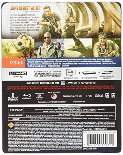 Kong: Skull Island – 4K Steelbook (UHD + Blu-ray Disc)