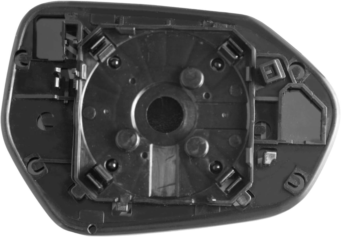 Driver Side Non-heated Mirror Glass w/backing plate, Camry Sedan/Hybrid, Corolla Sedan, w/o BSDS, 4 15/16" x 7 1/16" x 7"