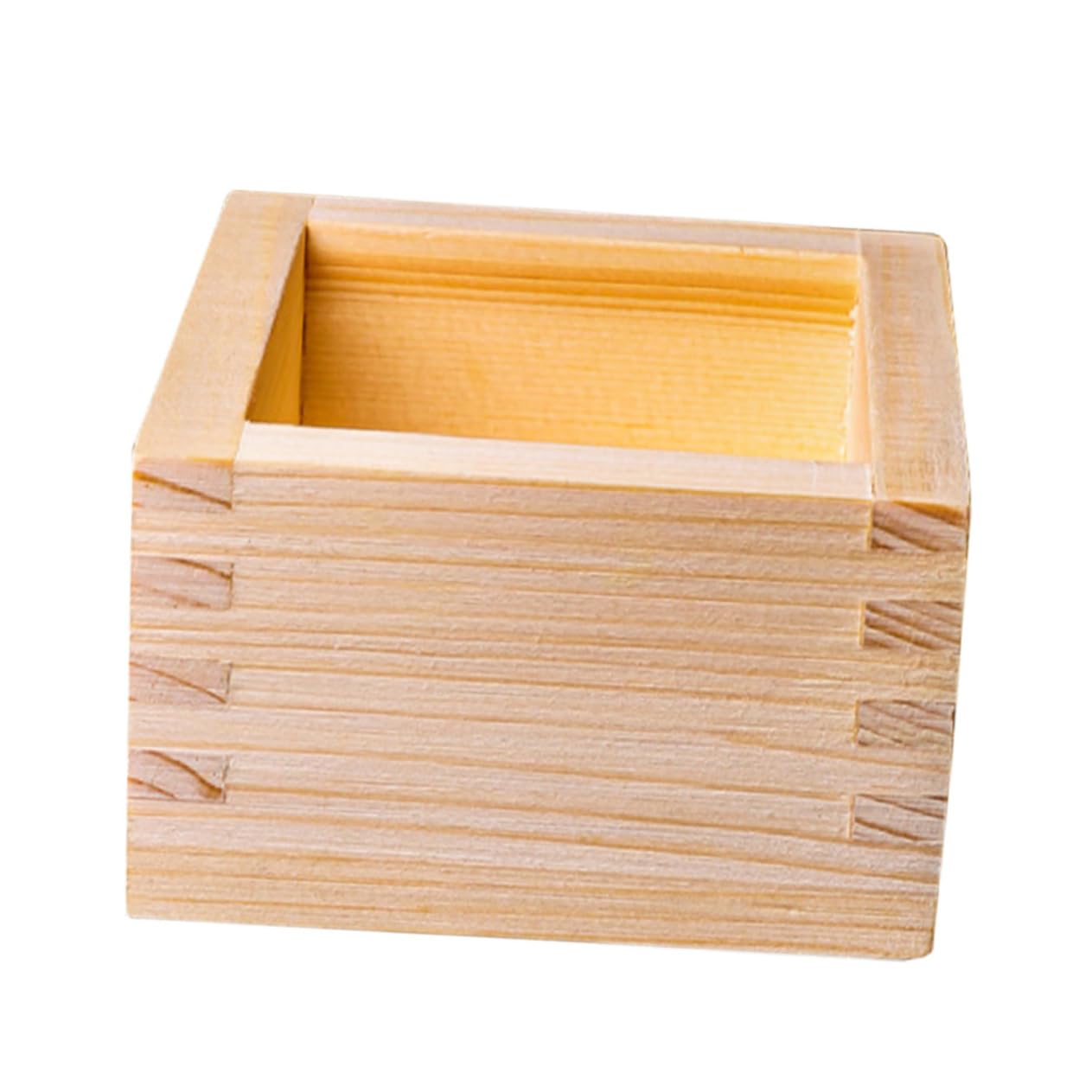 PHENOFICE 2 Pcs Japanese Sake Cups Wooden Drinking Utensils Holder Square Box Sake Culture