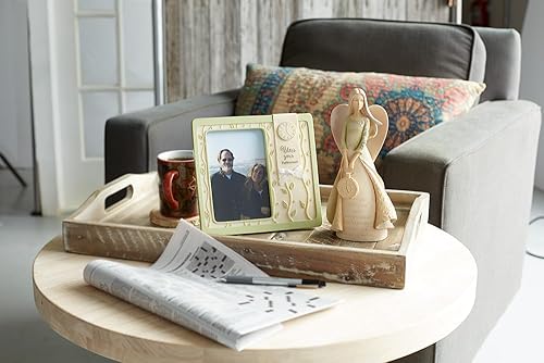 Miniatura 6 de Enesco Foundations - Figura de resina de piedra de ángel de jubilación, 9 pulgadas