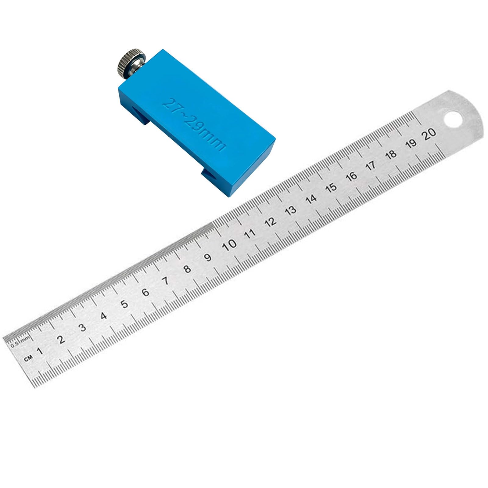Hlzcmwi Ruler Guide Tool Set With Abs Locator Clamp, Steel Marking Frame, Thumb Screw Stability For Furniture Making Ruler Marking Locator Steel Guide Body Thumb Screw Layout Tool Woodworking Line