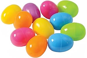 100 Count Brightly Colored Plastic Easter Eggs