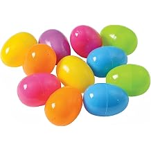 GiftExpress 100-Pack Assorted Color Easter Eggs, Colorful Bright Plastic Eggs w/ Hinge , Adult &amp; Kid Party Toys for Gift Baskets or Egg Hunt Decor